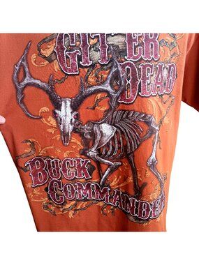 XL T-Shirt Buck Commander "Giter Dead" Graphic Orange Delta Magnum Weight